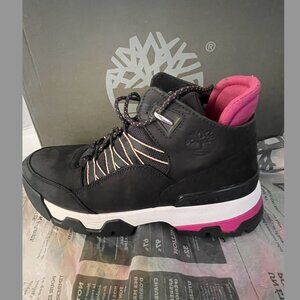 Timberland Women's Hiking Boots, Size 8M, Euro Swift Style Black and Pink